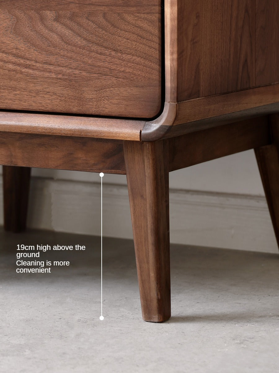 Black Walnut Solid Wood Side Cabinet