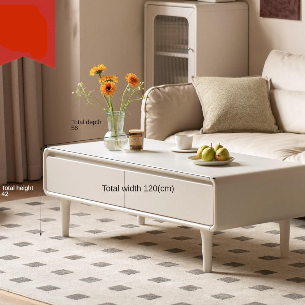 Ash Solid Wood Cream coffee table"