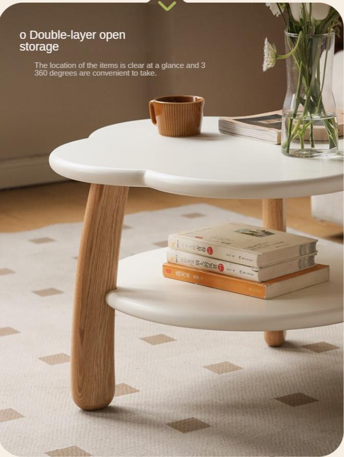 Poplar Solid Wood Cream Style Creative Coffee Table