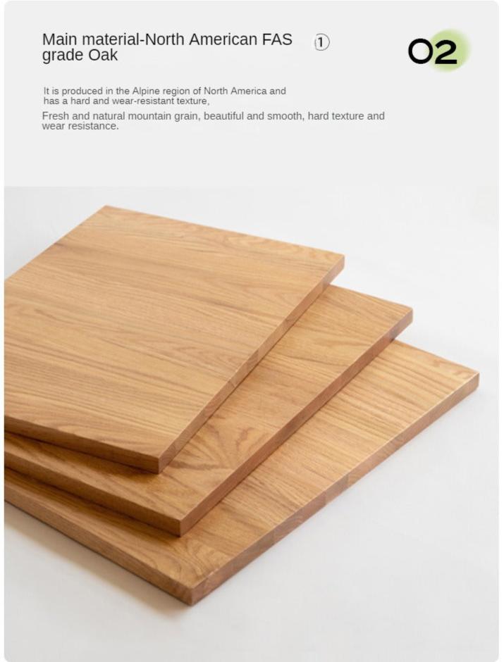 Oak, Ash Solid Wood Mobile Side Table