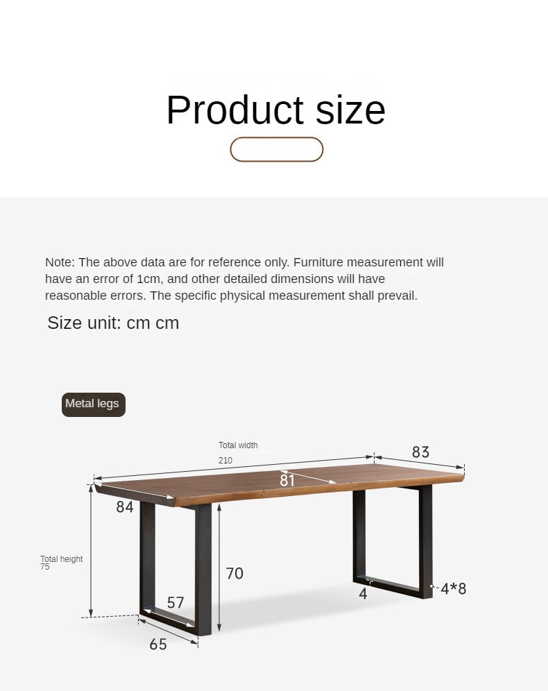 Black Walnut Solid Wood Natural Edge Large Board Dining Table
