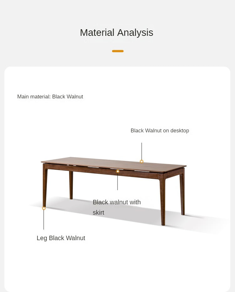 Black Walnut, Ash, Oak, Sandalwood Solid Wood Office Desk, Long Table