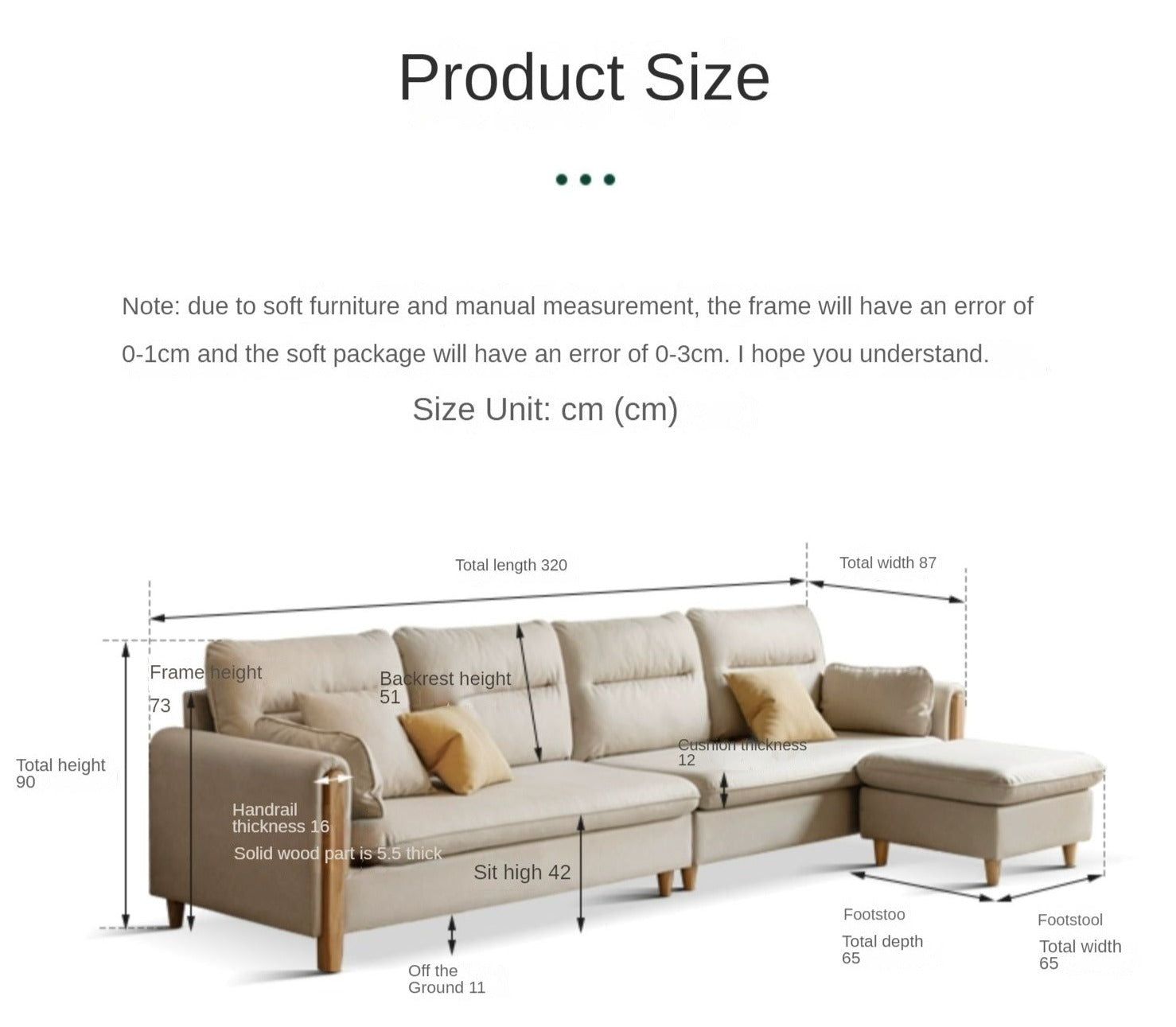 Ash Solid Wood Technology Fabric Corner Sofa.