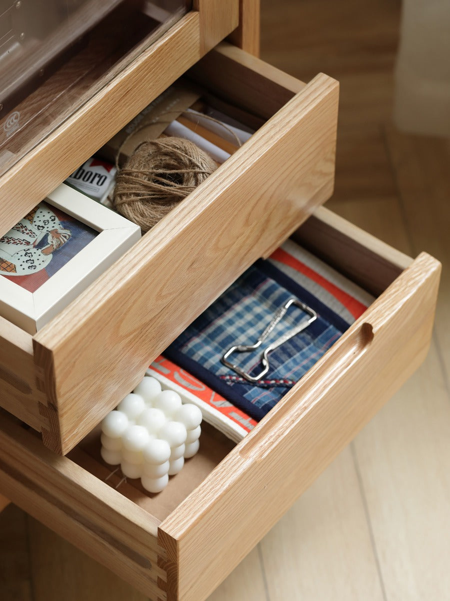Oak Solid Wood Nordic Side Cabinet