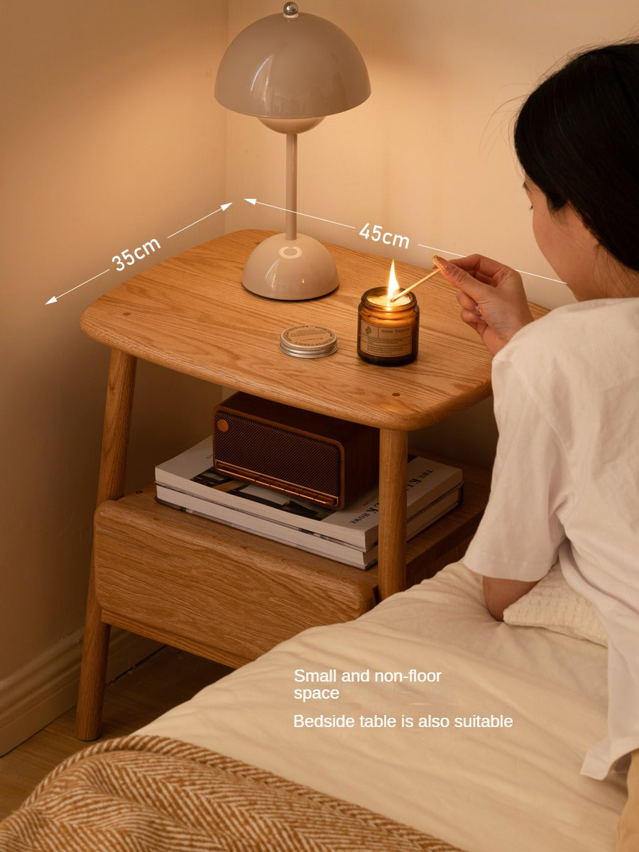 Oak, Beech Solid Wood Nightstand