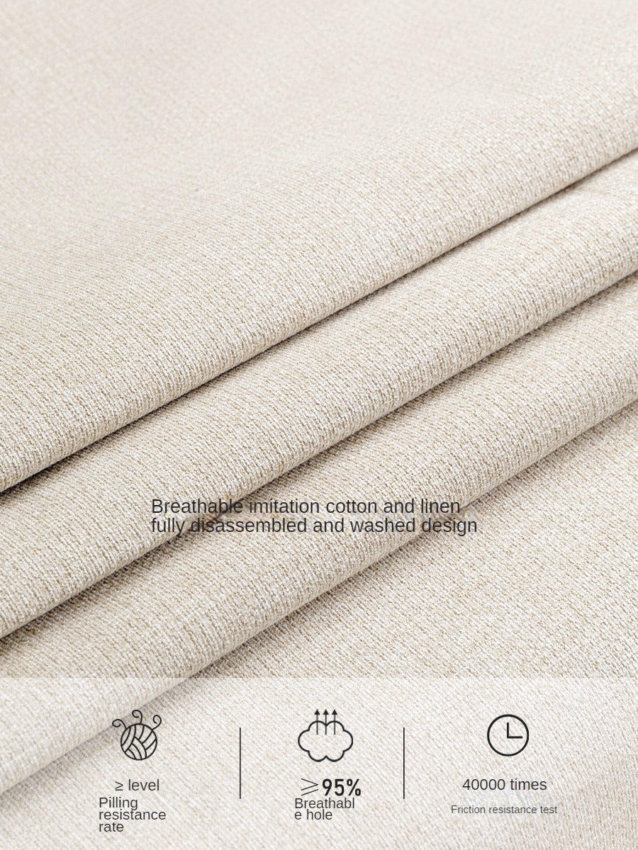 Fabric, Leather Modern White Down Sofa.