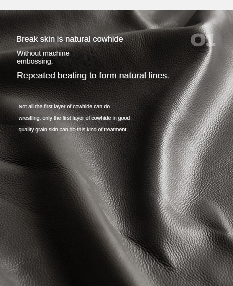 Leather Modern Top Layer Cowhide Leather Sofa,