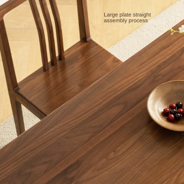 Black Walnut Solid Wood Rectangular Dining Table