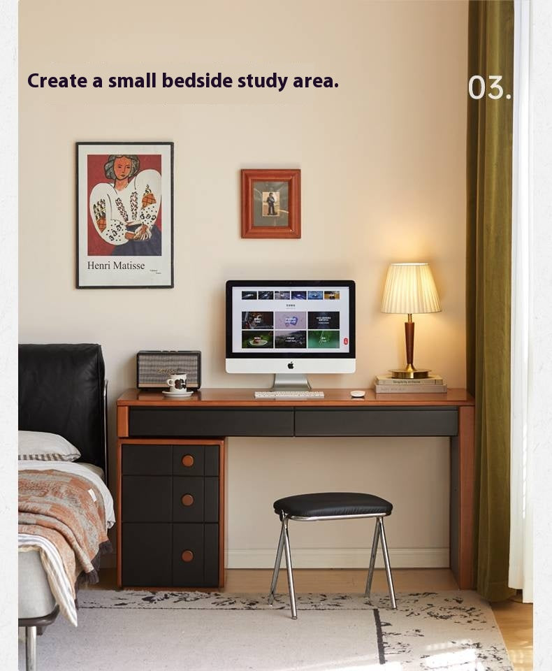 Poplar Solid Wood Retractable Office Table