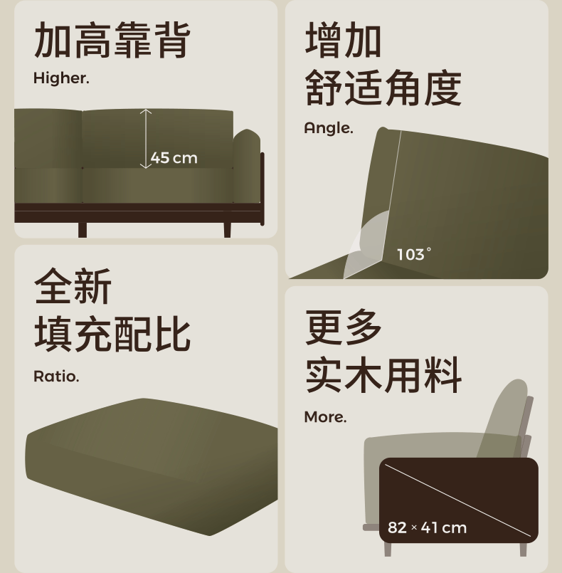 Black Walnut Solid Wood,Solid Sandalwood Genuine leather, fabric Sofa