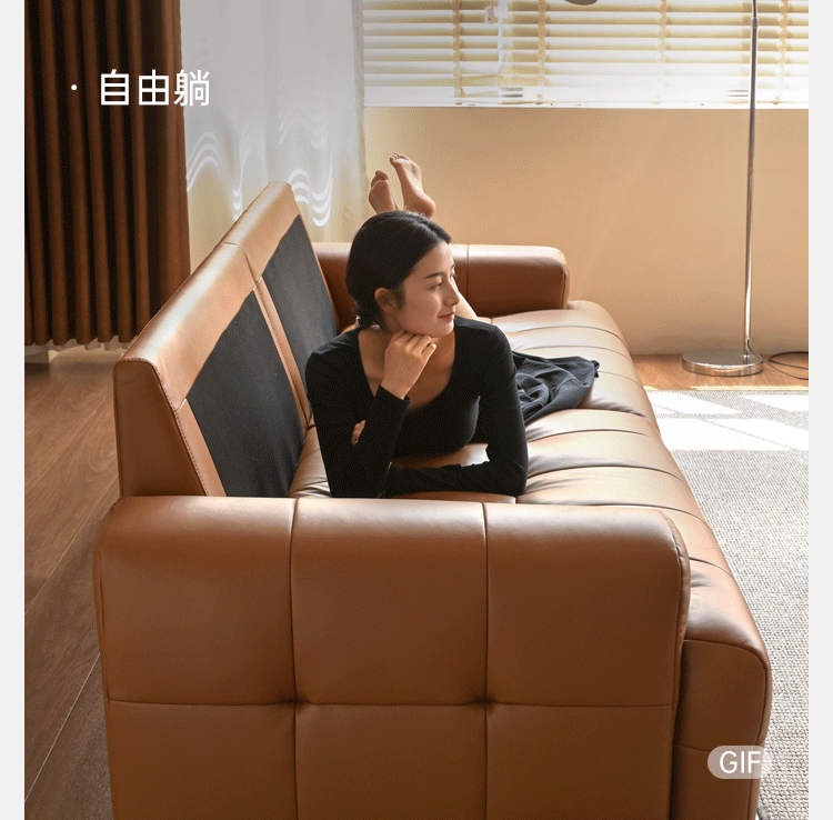 Modern Italian-Style Genuine Leather Sofa