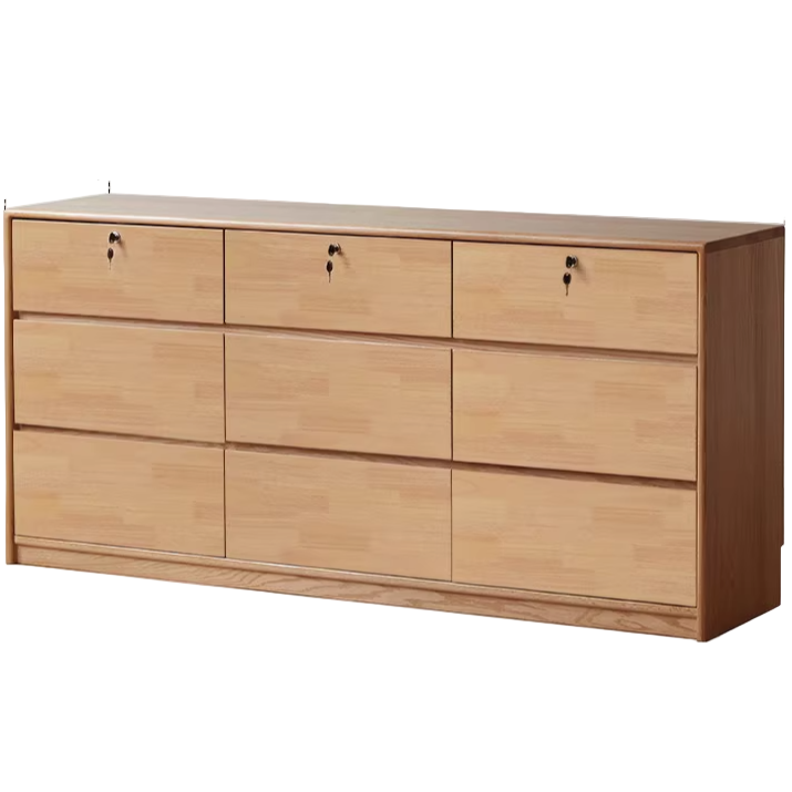Oak, Black Walnut Solid Wood Storage Drawer