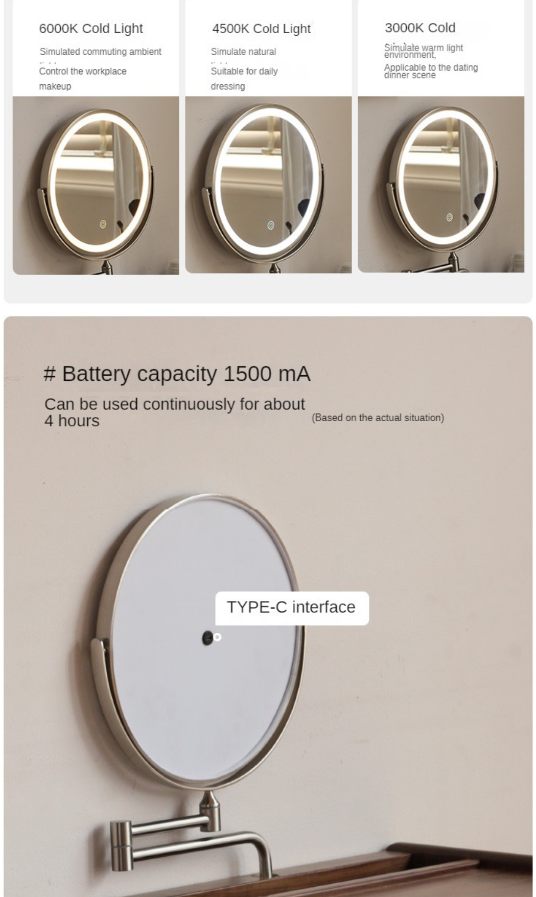 Black Walnut Solid Wood Vanity Table.