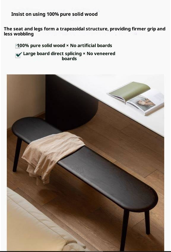 Oak Solid Wood Long Vintage Bench