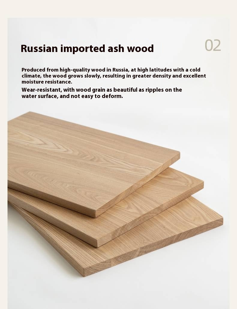 Ash Solid Wood Log Style Six Drawers Cabinet