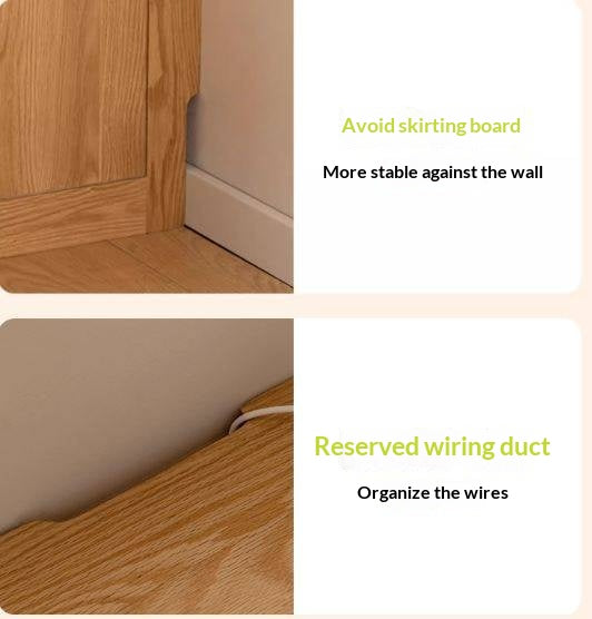 Oak Solid Wood Children's Study Desk, Bookshelf, Wardrobe