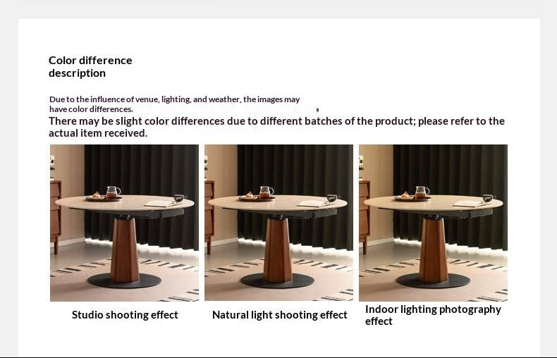 Tulipwood Solid Wood Rock Plate Round Table with Folding Feature