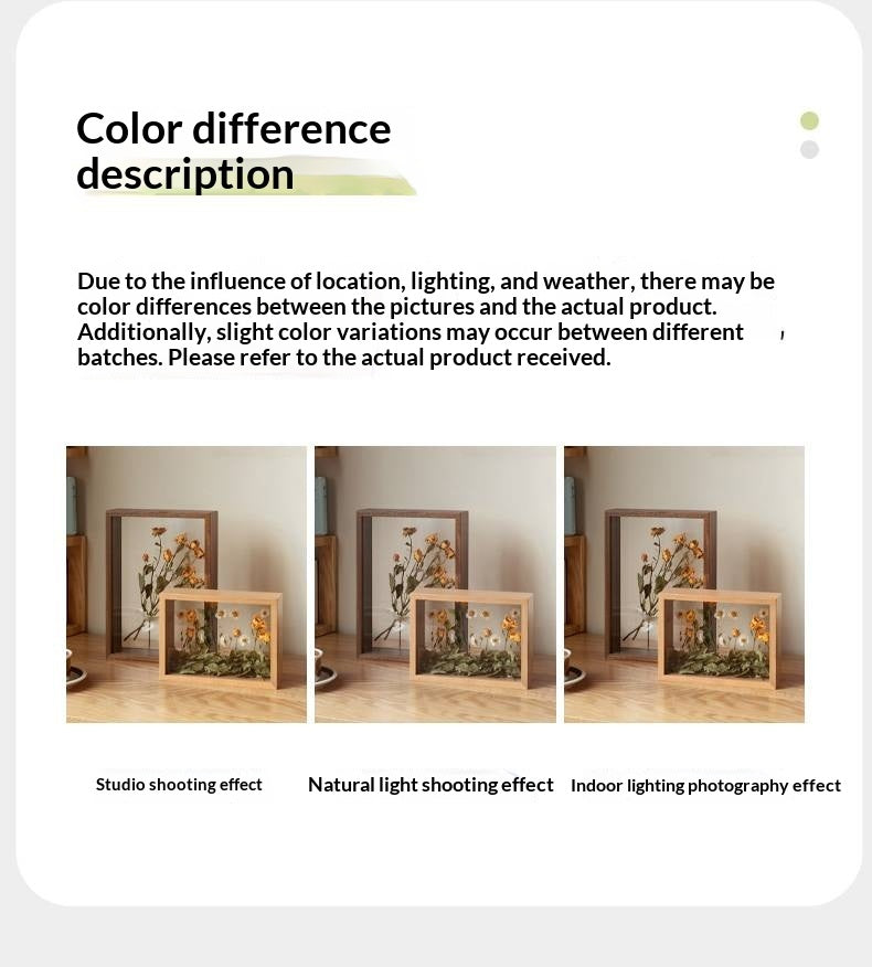 Beech, Sapele Solid Wood Nordic Hollow Photo Frame