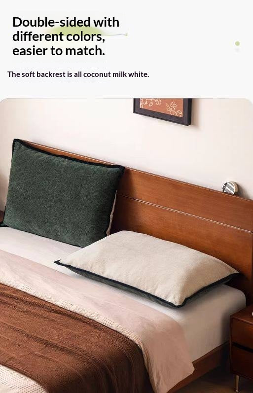 Vintage Style Bed Headboard Pillow with High Backrest Support