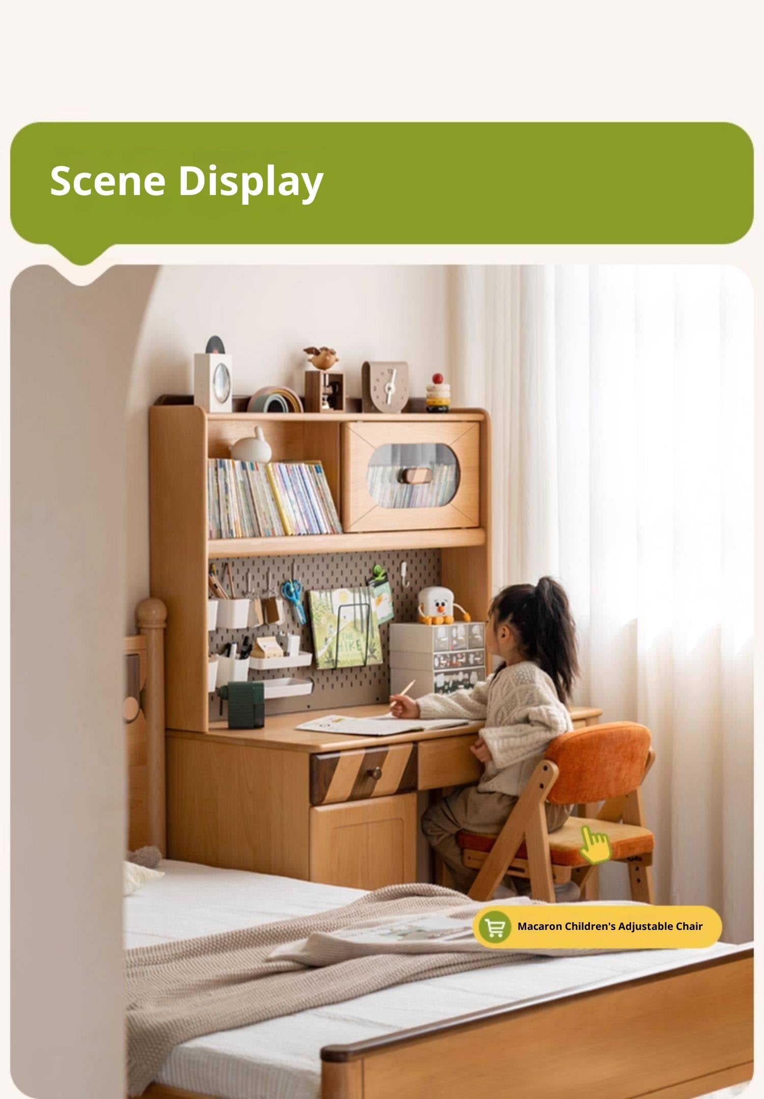 Beech Solid Wood Children s Learning Desk