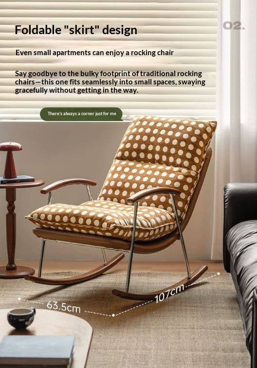 Rocking Lounge Chair with Wraparound Cushion