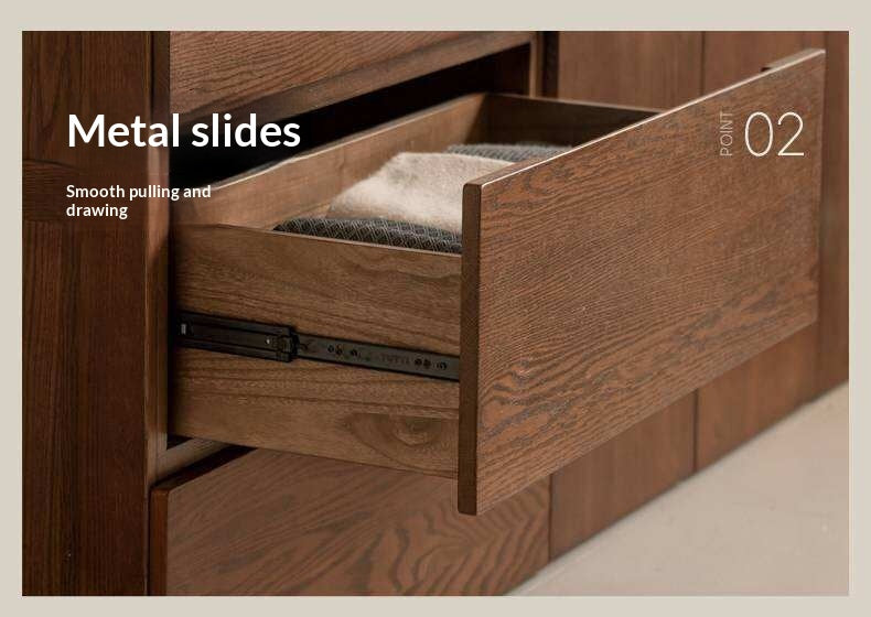 Oak Solid Wood Modern Sectional Wardrobe