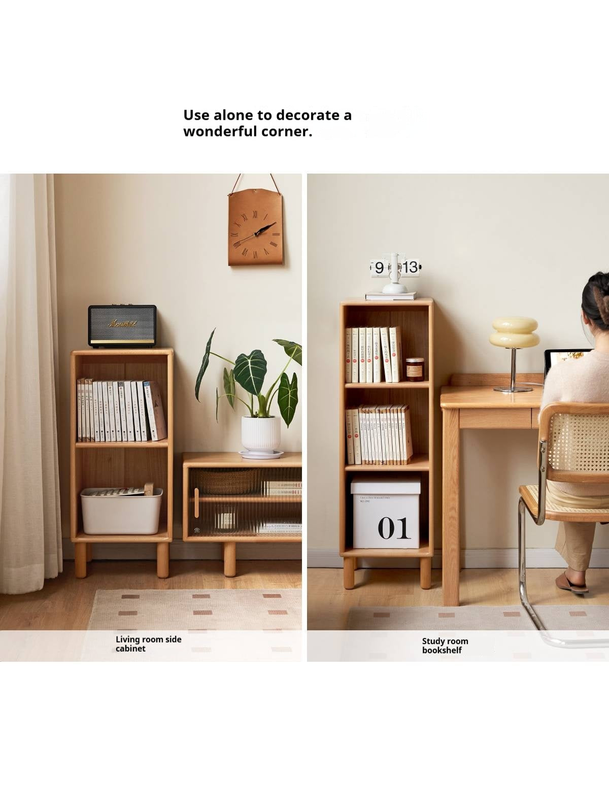 Beech Solid Wood Capacity Bookcase