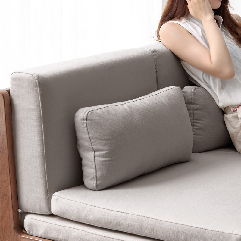 Oak Solid Wood Sofa Bed Dual-purpose Foldable Telescopic Bed