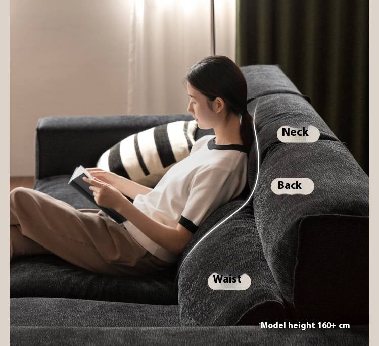 Fabric Modern Style chenille tofu block Sofa.