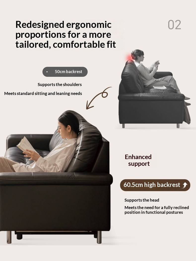 Genuine Leather Zero-Wall Power Recliner Sofa