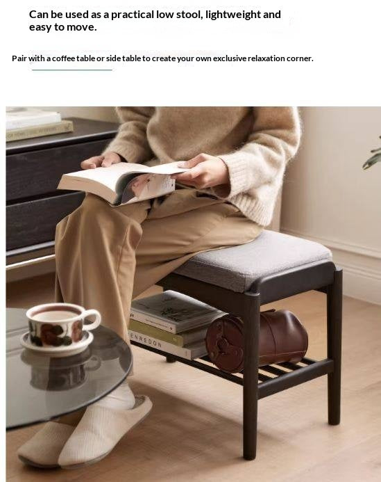 Oak Solid Wood Shoe Changing Bench