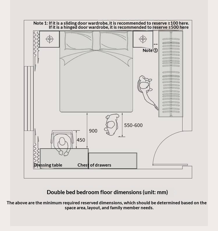 Oak Solid Wood Bed — Modern Minimalist Slab Box Design