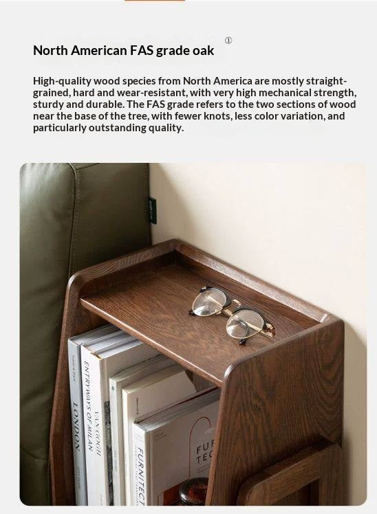 Oak Solid Wood Rack Nordic Side Cabinet