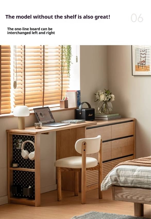 Ash Solid Wood Modern Multi-function Dressing Table.