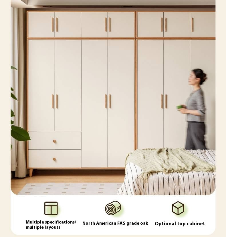 Oak Solid Wood Modern Wardrobe.