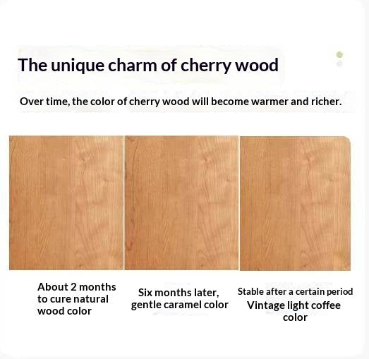 Cherry Solid Wood Nordic Style Eco Friendly Wall Clock