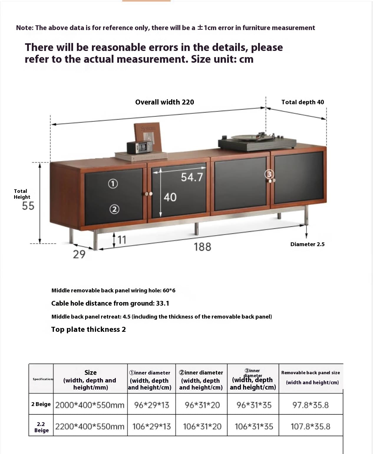 Poplar Solid Wood Bauhaus TV Stand.