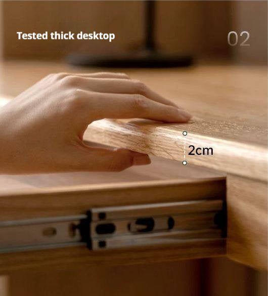Oak, Beech Solid Wood Office Desk with drawers