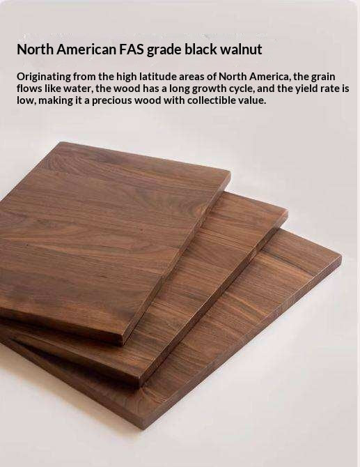 Black Walnut Solid Wood Side Cabinet with Light Luxury Finish, Sideboard