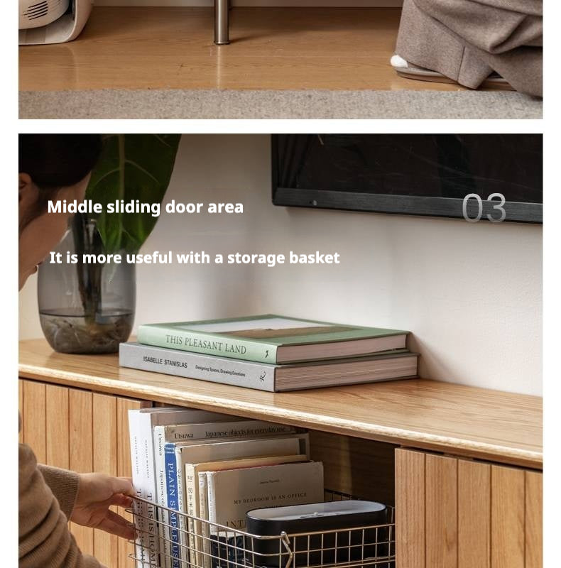 Oak Solid Wood Modern TV Сabinet.