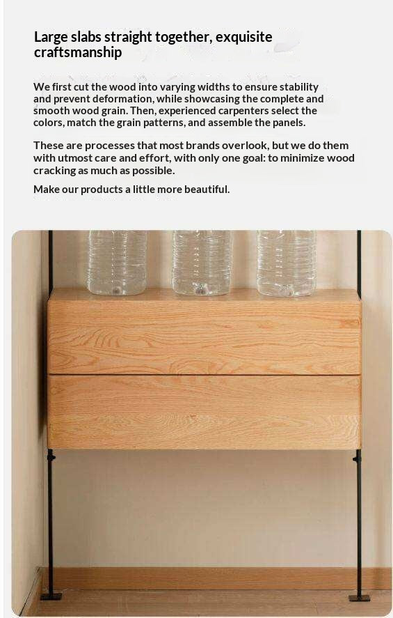 Oak, Poplar Solid Wood Industrial Style Multi-layer Storage Rack