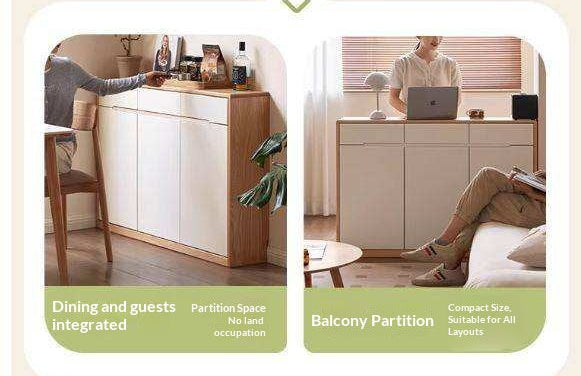 Oak Solid Wood Ultra-thin Sideboard