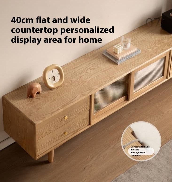 Ash Solid Wood Modern TV Cabinet