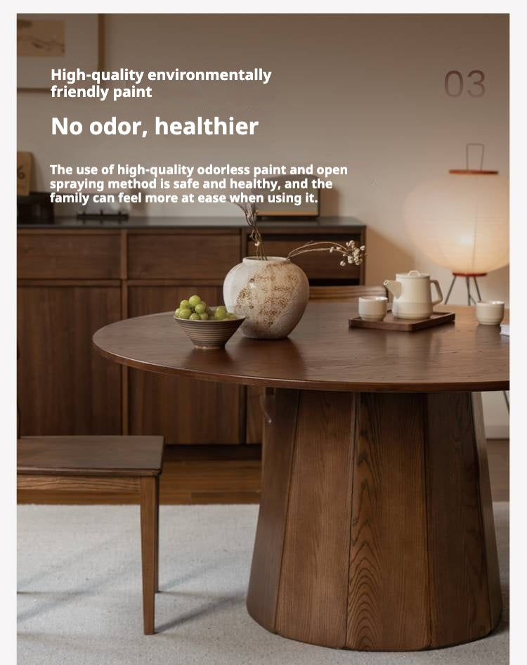 Ash, Black Walnut Solid Wood Modern Large Dining Table