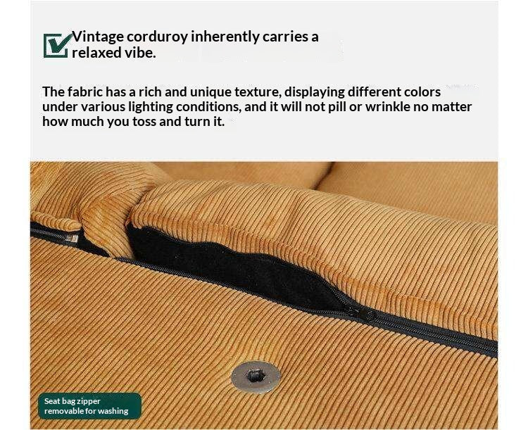 Fabric High Back Straight Sofa Modern