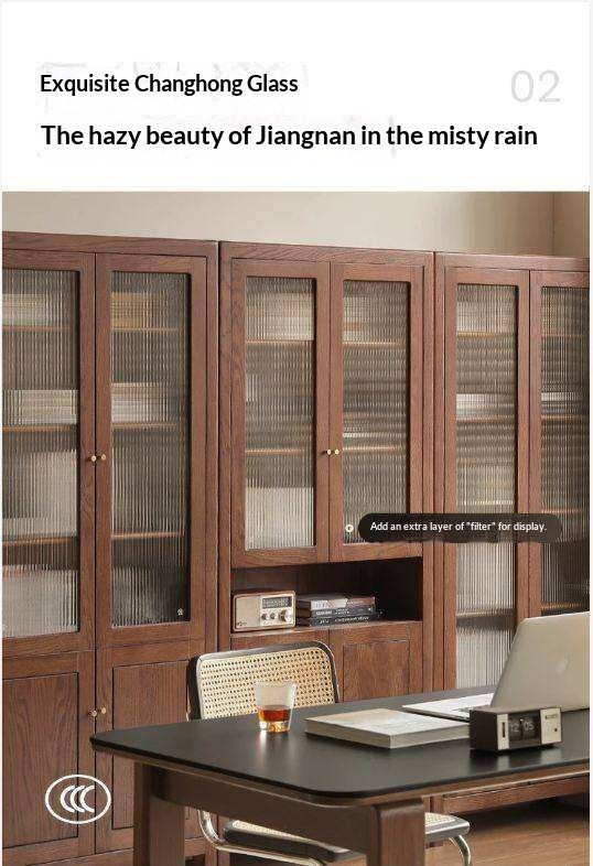 Solid Rubberwood Modern Bookcase