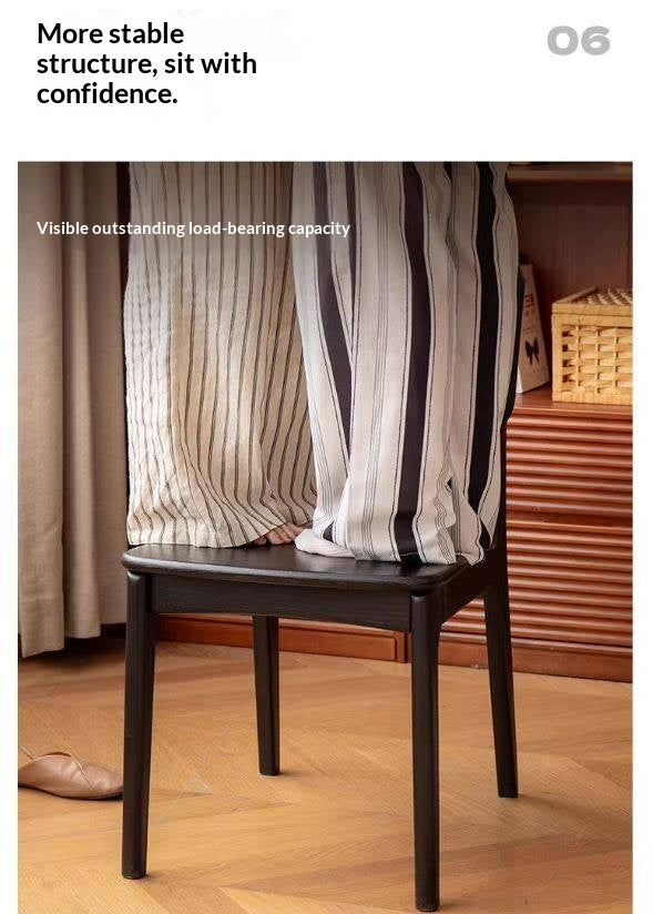 4 pcs Oak Solid Wood Back Rattan Dining Chair