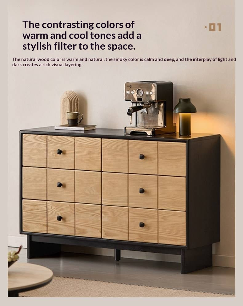 Ash Solid Wood Modern Chest of Drawers