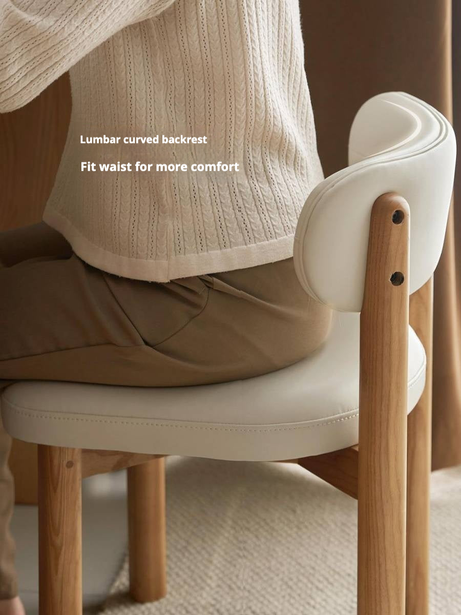 Ash, Red Oak Solid Wood Modern Style Makeup Chair