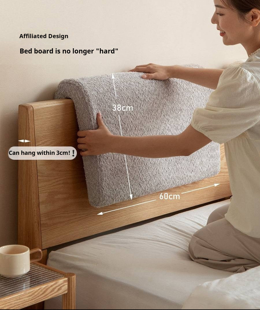 Lambswool Hanging Headboard Pillow in Creamy Style